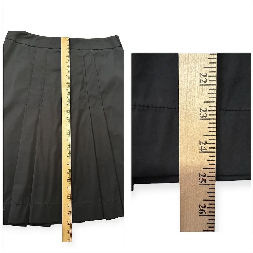 Prada Black Pleated Cotton Nylon Skirt Made in Italy 46 - Picture 10 of 12